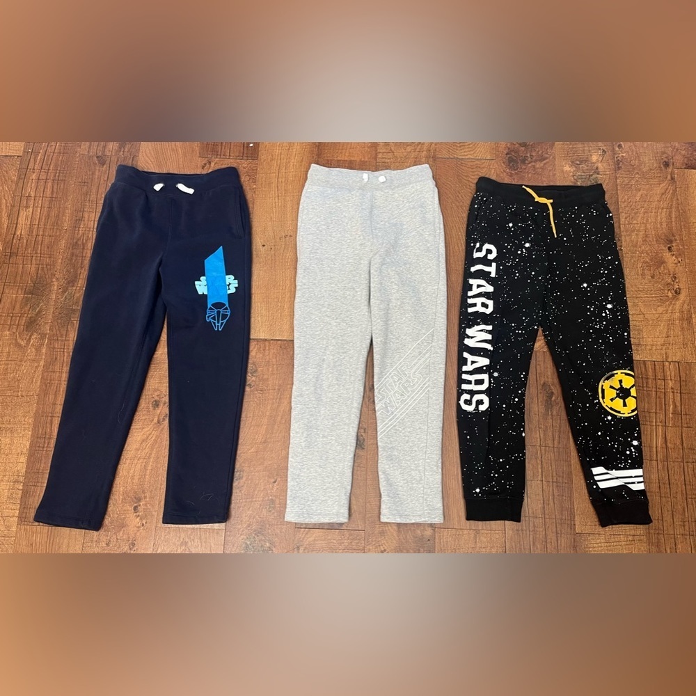 Star Wars Sweatpants Boy Youth 3 Pairs Sz Large Gap Gym Friends